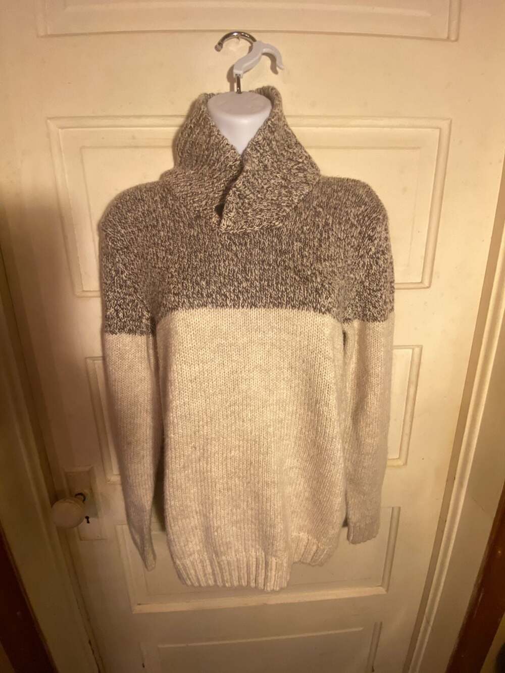 Urban Pipeline Women's Chunky Knit Cowl Neck Colorblock Sweater XL